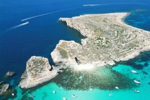 Malta: Privat båttur till Crystal/Blue Lagoon, Comino & Gozo