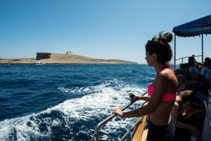 Fra Bugibba havn: Bådtur til Gozo, Comino og Den Blå Lagune