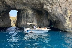 Malta/Gozo:Comino,Crystal/BlueLagoon&Caves Private Boat trip