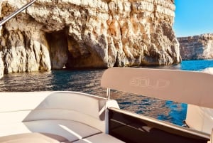 Malta: Privat båtcruise med grotter, strender og badestopp
