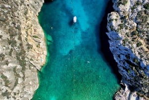 Malta: Viaggio in barca privato Crystal/Blue Lagoon, Comino e Gozo