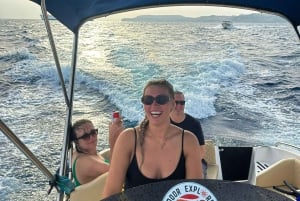 Malta: Privat båttur i solnedgangen til Comino og Den blå lagune