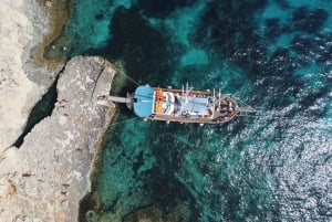 Malta: Solnedgangscruise til Blue Lagoon og grottene