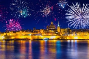 Malta: boottocht Valletta, Sliema, Bugibba, Vuurwerkfestival