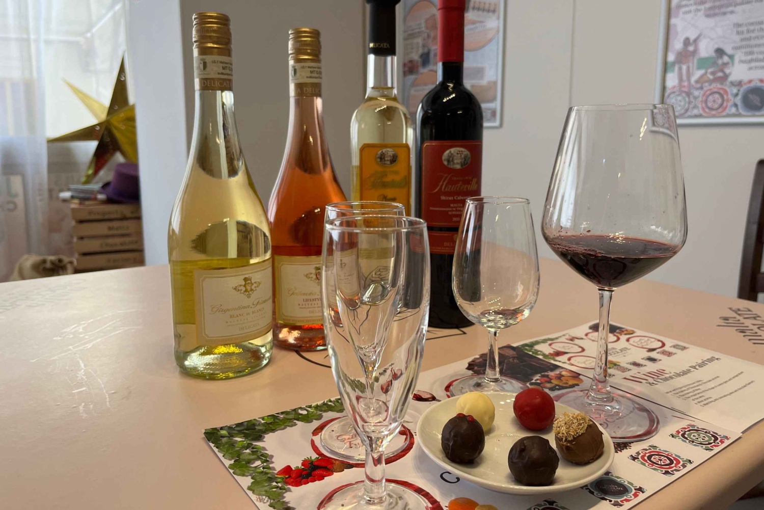 Malte : Expérience d'accord mets-vins et chocolat