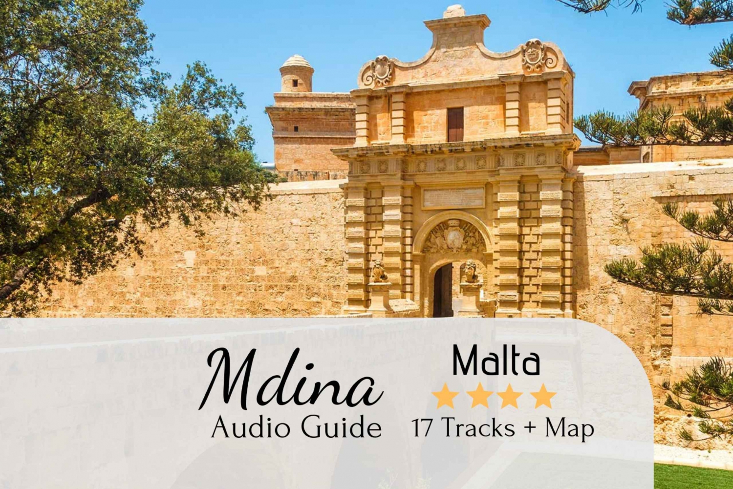 Mdina: Audiotour mit Karte und Wegbeschreibung