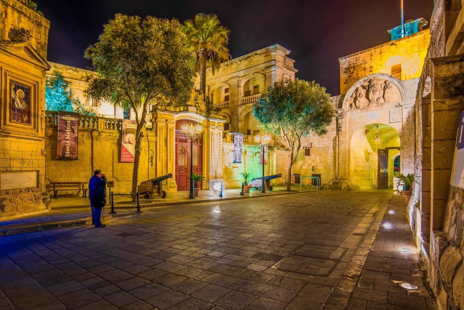 Mdina: Valletta Waterfront Area, Mdina och Rabat Night Tour