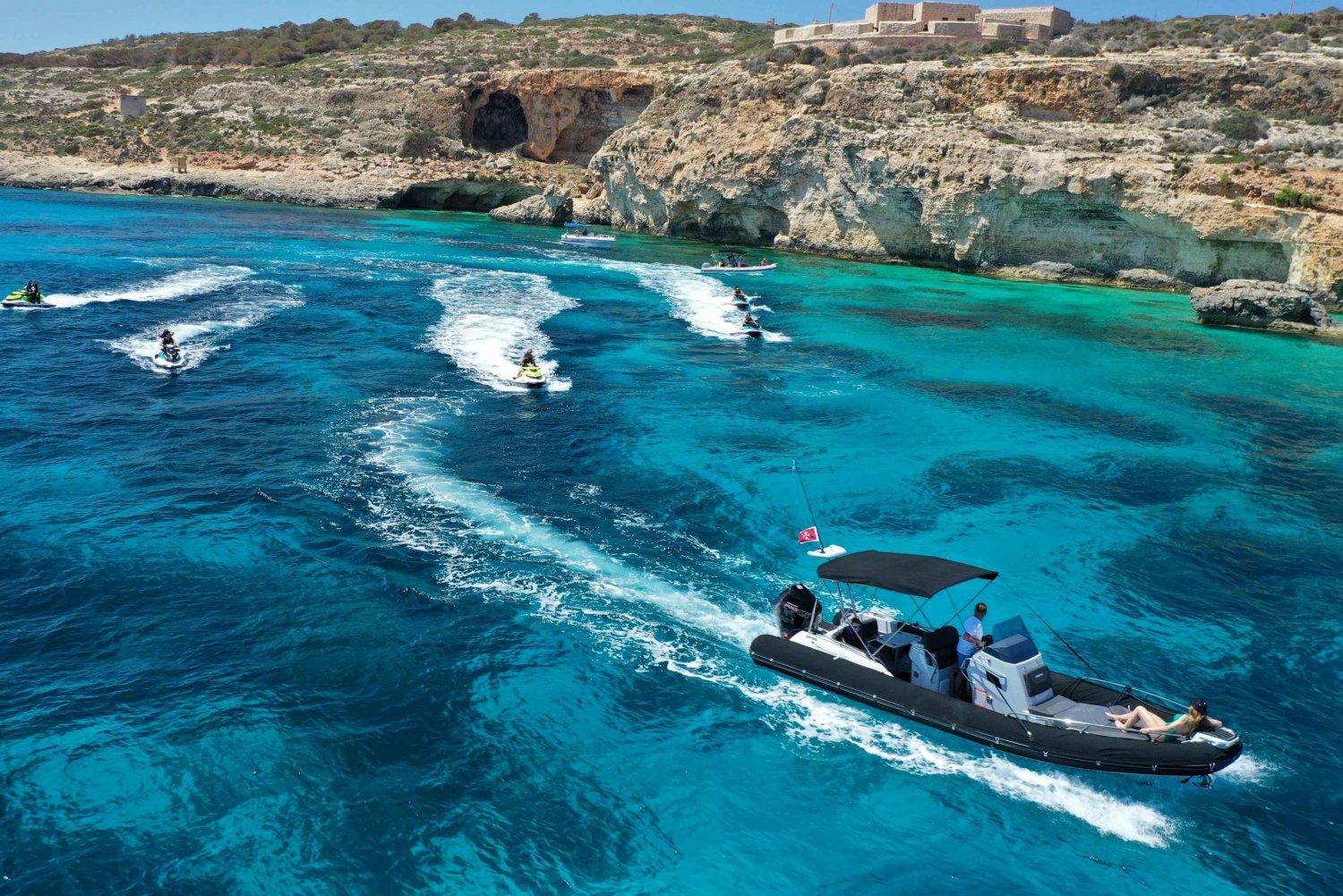 Mellieha: Comino and Blue Lagoon Jet Ski Safari Tour