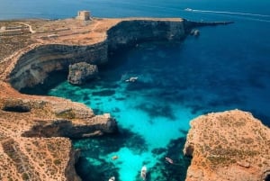 Malte : Comino, Blue Lagoon, Crystal Lagoon et visite des grottes