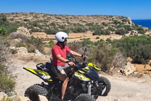 Pohjois-Malta: Quad Bike Tour with Scenic Land, Sea & Swimming (maastopyöräretki, meri ja uinti)