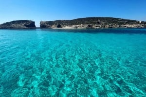 Cirkewwa/Mgarr: Blue and Crystal Lagoon Private Boat Charter