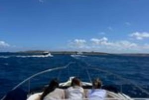 Cirkewwa/Mgarr: Blue and Crystal Lagoon Private Boat Charter