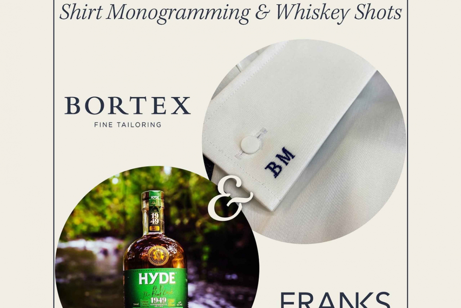Shirt Monogramming & Whiskey Shots