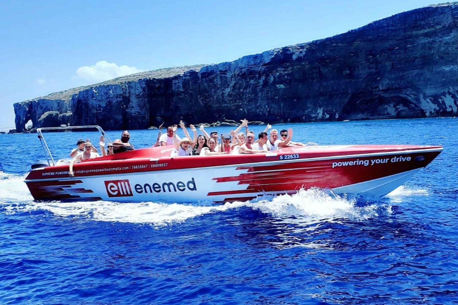 Sliema: excursión en lancha motora a Gozo y Comino con cuevas