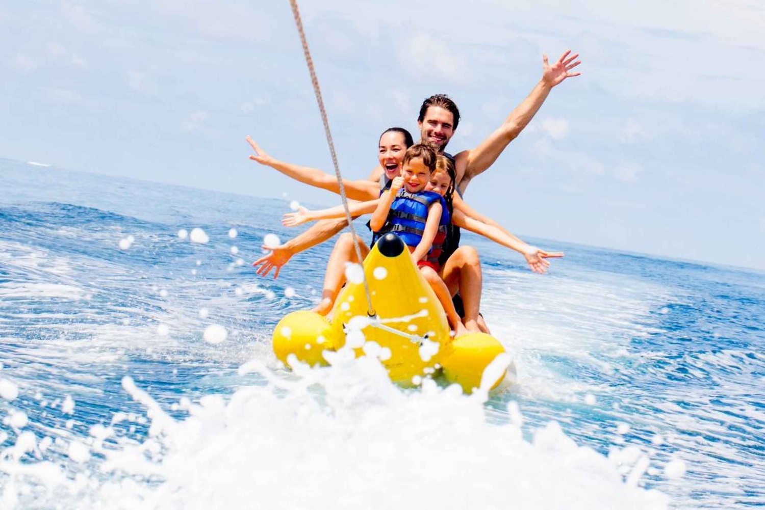 St. George's Bay: opblaasbare bananenboottocht