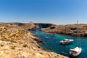 St Paul's Bay: Båttur till Comino, Blå lagunen, Gozo och grottorna