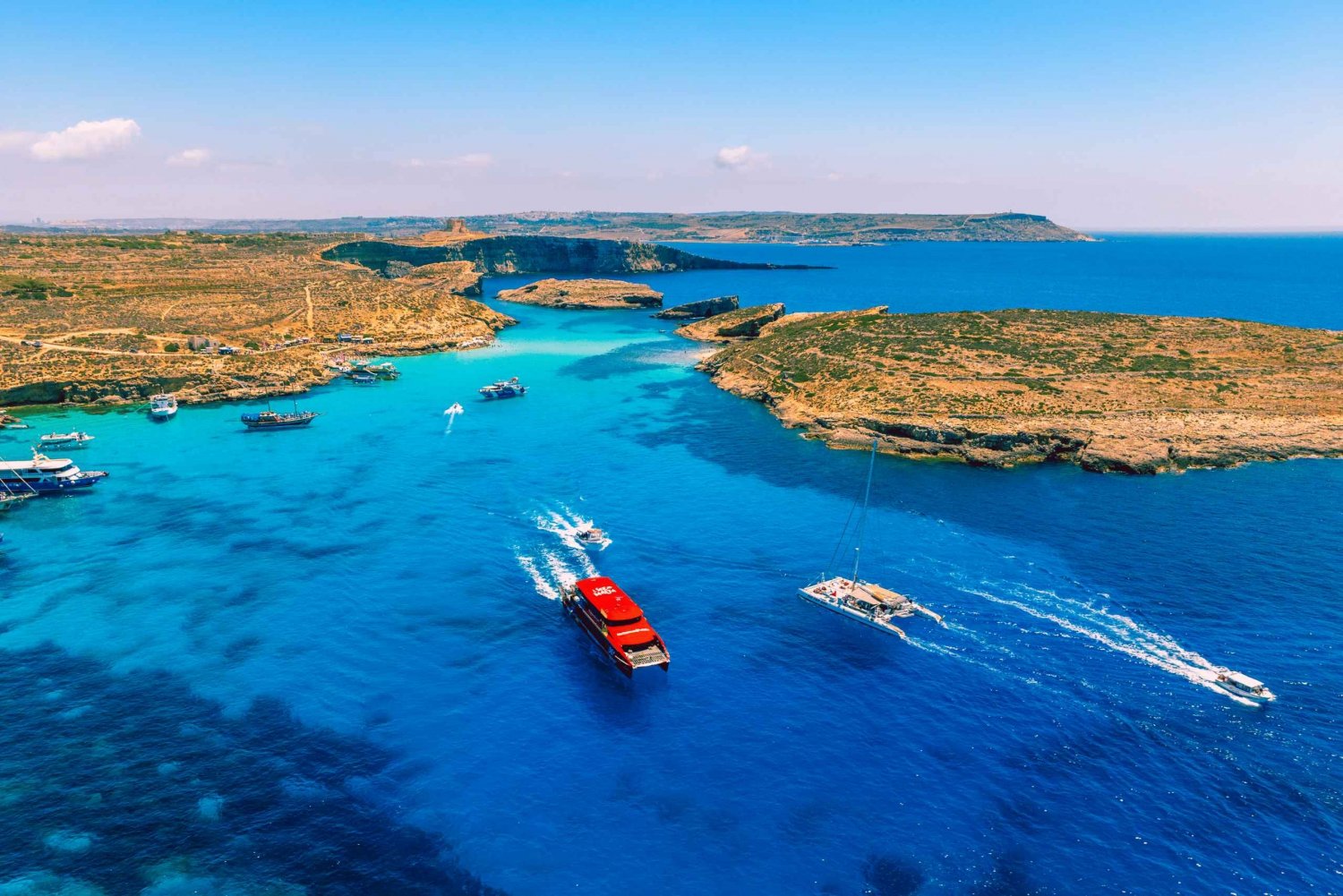 Fra Bugibba: Gozo, Comino og Blue Lagoon, en dag (CMO)