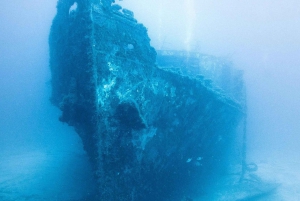 Thrilling dive Tour Malta. Statue of Christ, shipwrecks