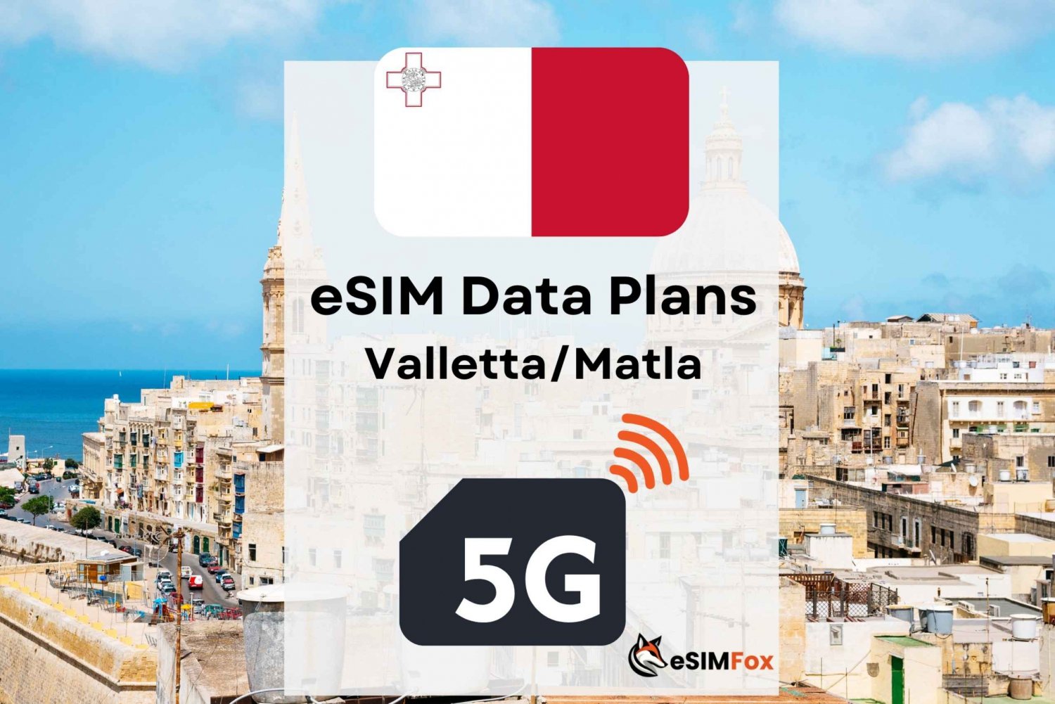 Valletta: Plano de dados de Internet eSIM para alta velocidade em Malta