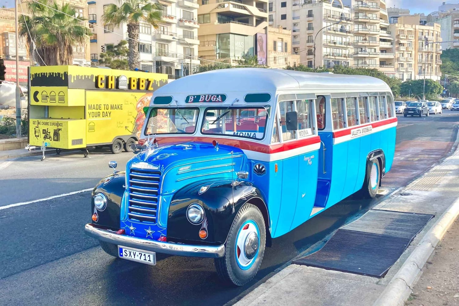 La Valette : Bus du dimanche à Marsaxlokk