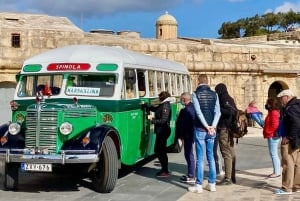 Valletta: Vintage Bus to Valletta, Sliema, Rabat & Mdina