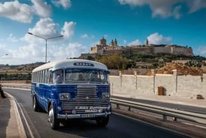Malta: 5 hr Vintage Bus Tour - Mdina & Blue Grotto inc. food