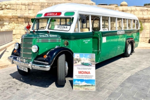 Malta: 5 hr Vintage Bus Tour - Mdina & Blue Grotto inc. food