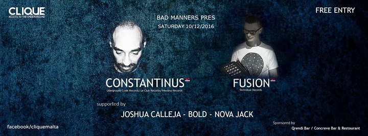 Bad Manners at Clique Pres. Constantinus / Fusion (SERBIA)