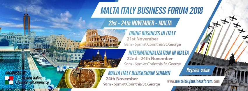 Malta Italy Business Forum - Malta Italiy Blockchain Summit