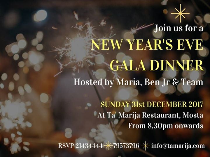 New Year's Eve Gala Dinner
