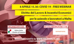COVID-19 Webinar gratuito: Diritto del Lavoro & Incentivi Economici per le aziende e lavoratori a Malta