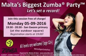 Malta's Biggest Zumba Party! Let's set a record!