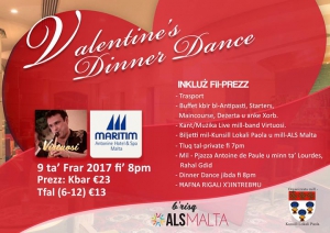 Valentine's Dinner Dance for ALS Malta