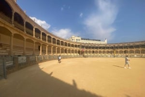från Estepona: Ronda Tour privat, inklusive skyttel, café, tjurfäktningsarena, tapas, drycker