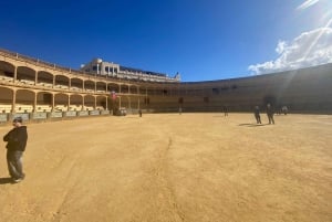 A partir de Málaga: passeio privado por Ronda, incluindo transporte, café, arena de touros, tapas e bebidas