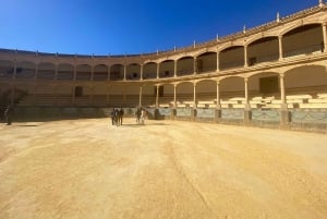 A partir de Málaga: passeio privado por Ronda, incluindo transporte, café, arena de touros, tapas e bebidas