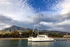 Marbella: Group Dolphin Watching Catamaran Tour with Drinks