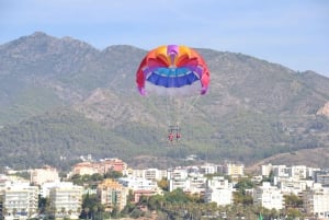 Marbella from the heights: Parasailing