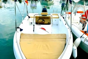 Marbella: Boat Rental drive yourself with Dolphin Sighting