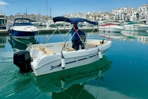 Marbella: Boat Rental drive yourself with Dolphin Sighting