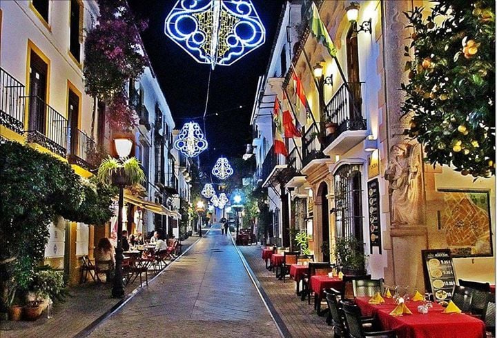 Christmas lighting in Marbella