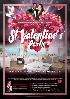 St Valentine’s Dinner and Dance with Michael and Simone Harding