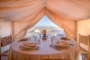 Agafay Desert: Inara Camp Luxury Private Lunch w/ Camel Ride