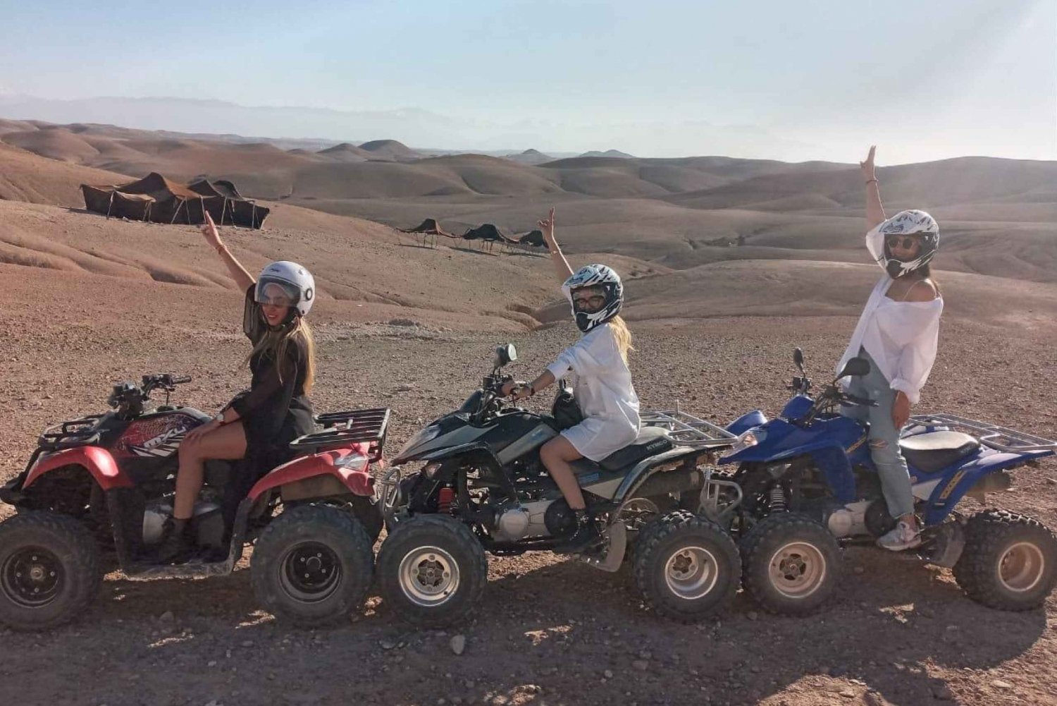 Agafay desert sunset quad bike tour from Marrakech