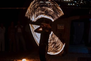 Marrakech: Agafay Desert Quad Sunset Camel Dinner Fire Show