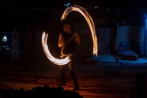 Marrakech: Agafay Desert Quad Sunset Camel Dinner Fire Show