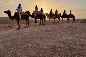 Agafay-tur med fyrhjuling, solnedgång och romantisk middagsshow