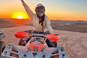 Agafay-tur med fyrhjuling, solnedgång och romantisk middagsshow