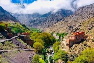 Excursion d'une journée dans les montagnes de l'Atlas, les chutes d'eau des trois vallées et le désert