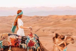 Camel Ride in Agafay Desert at sunset